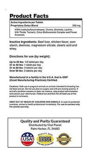 tabletas masticables para hígado y riñón para perros