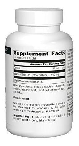 Energizante De Guarana De Source Naturals Aumenta El Vigor