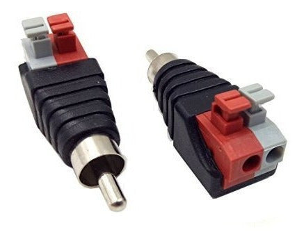 2-pack Altavoz Rca Macho A 2 Tornillo Hembra