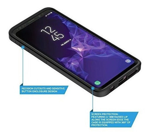 Funda S9, Funda Galaxy S9, Funda Rígida Rosebono Slim Hybrid