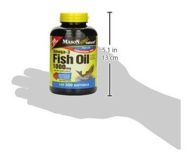 Mason Natural, Omega 3, Aceite De Pescado, 1000 Mg, Cápsulas