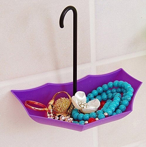 6 soportes para llaves con forma de sombrilla para la pared