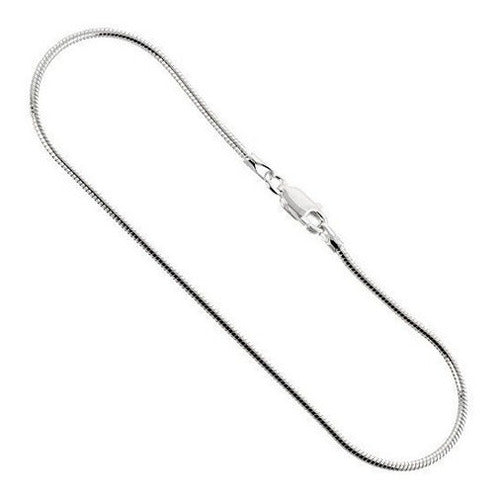 Collar De Cadena De Serpiente De Plata Esterlina 1,5 Mm Sin