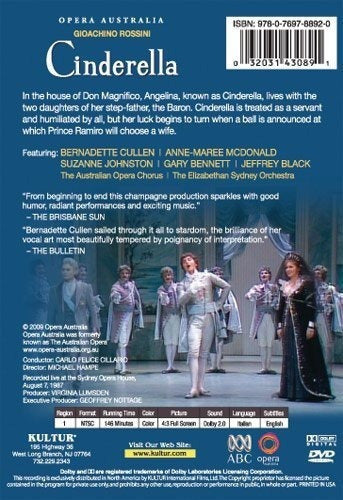 DVD Cenicienta - Rossini /australian Opera