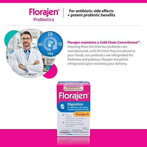 Florajen3 Digestión Probióticos De Alta Potencia