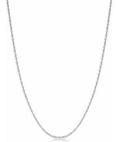 Cadena De Cable Redondo De 1,2 Mm De Plata