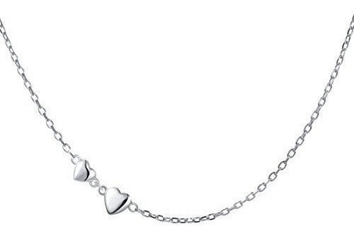 Joyería De Plata Esterlina Tiny Delicate Double Forever