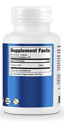 Nutricost Coq10 100 Mg, 120 Cápsulas Vegetarianas, 120