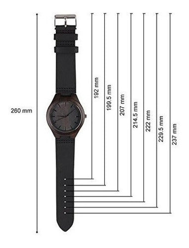 Reloj de pulsera de madera de cuarzo analógico para Hombres