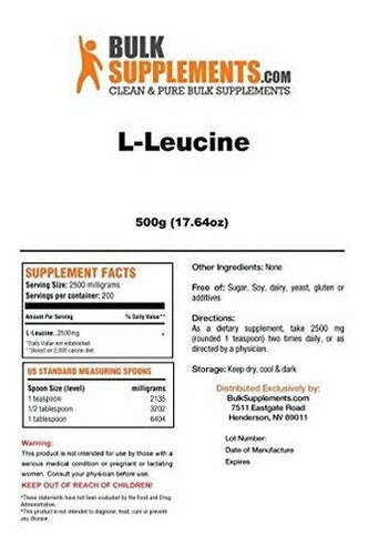 Suplementos A Granel L-leucina En Polvo (500 Gramos)