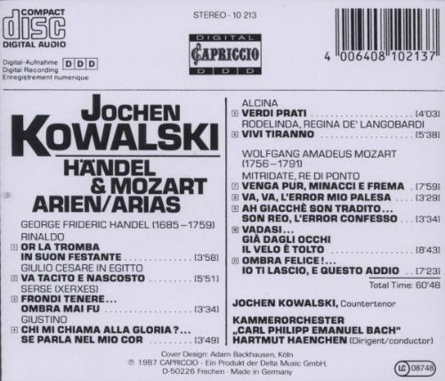 Jochen Kowalski: Handel y Mozart Arias