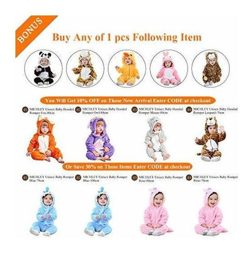 Disfraz Winter and Autumn Flannel Jumpsuit Animal