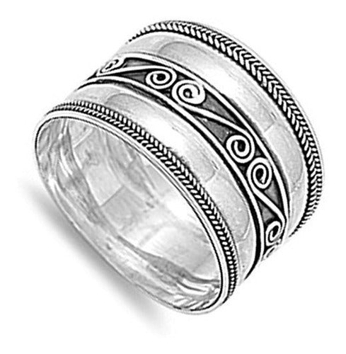 Anillo De La Cuerda De Bali De Las Mujeres De La Plata