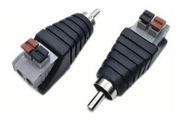 2-pack Altavoz Rca Macho A 2 Tornillo Hembra