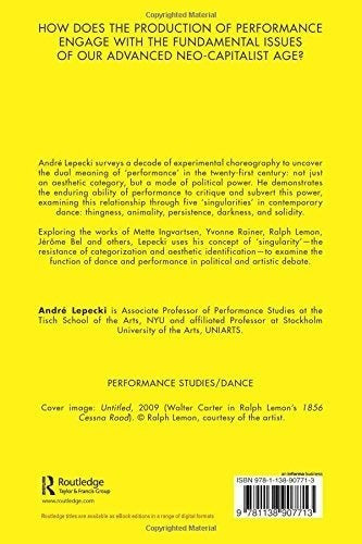 Singularidades Baile En La Era Del Rendimiento libro