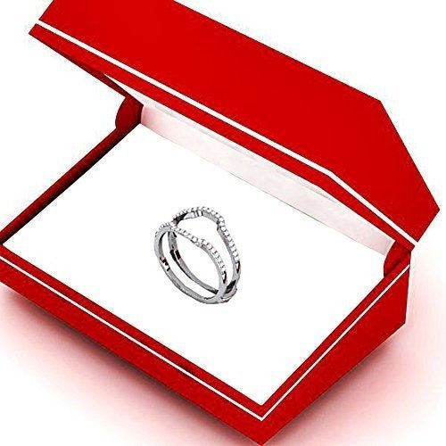 Anillo De Protección De Banda Diamante 0.25 Quilates