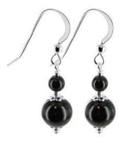 Pendientes hechos a mano de cristal de plata esterlina