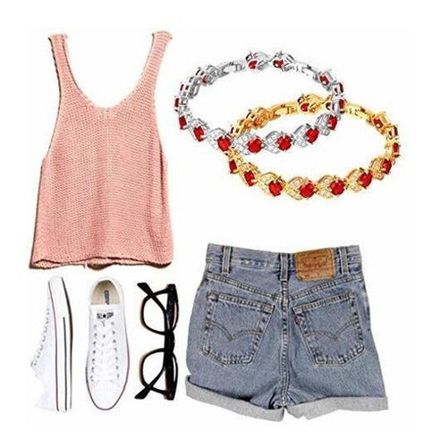 U7 Mujeres Moda Cristal Piedra De Nacimiento Joyas