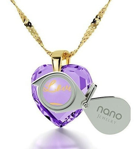 Collar De Oro Plateado Infinito I Love You Corazón