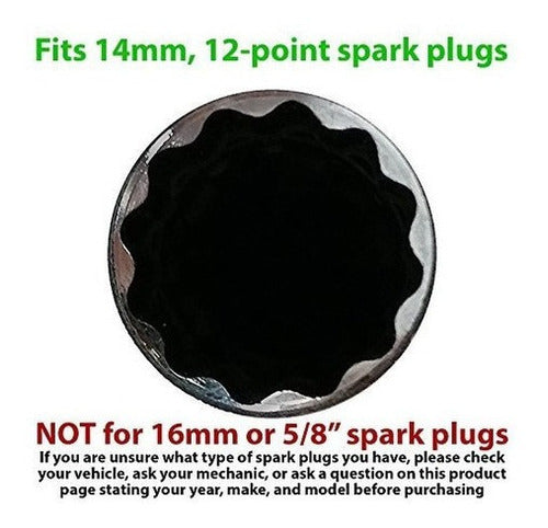 Enchufe Atlin De Pared Delgada Para Bujías 12 Puntos, 14