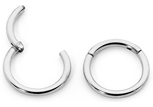 Aretes en forma de aros con bisagra