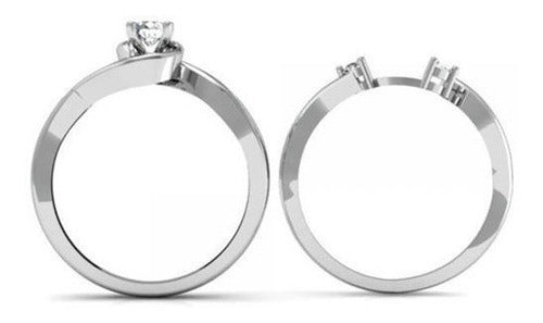 Anillo de compromiso nupcial para mujer