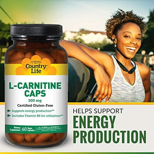 Suplemento alimenticio L-carnitine 500 Mg Con B-6, 60