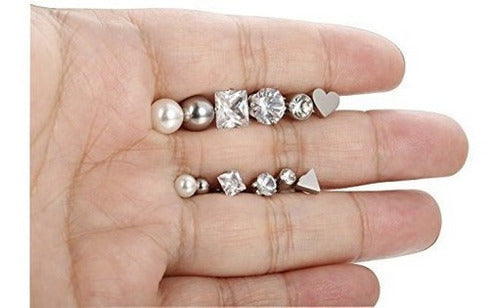 Loyallook 12 Pares De Aretes De Acero Inoxidable Stud Aretes