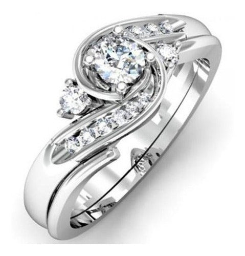 Anillo de compromiso nupcial para mujer