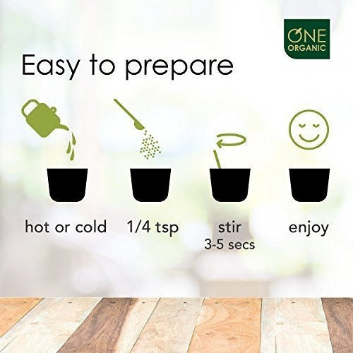 One Organic Instant Tea Powder negro 4.4 Oz