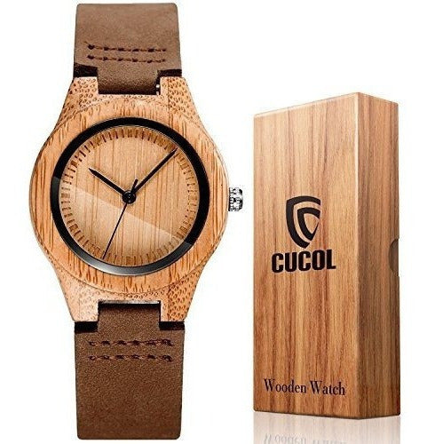 Relojes De Pulsera De Madera De Bambú Para Mujer