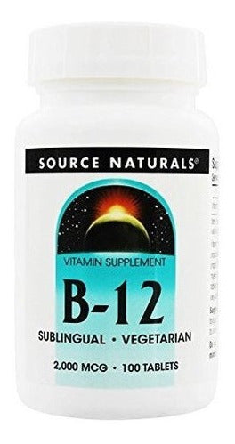 Vitamina B12 Sublingual 2,000 Mcg De Source Naturals, 100 Ct