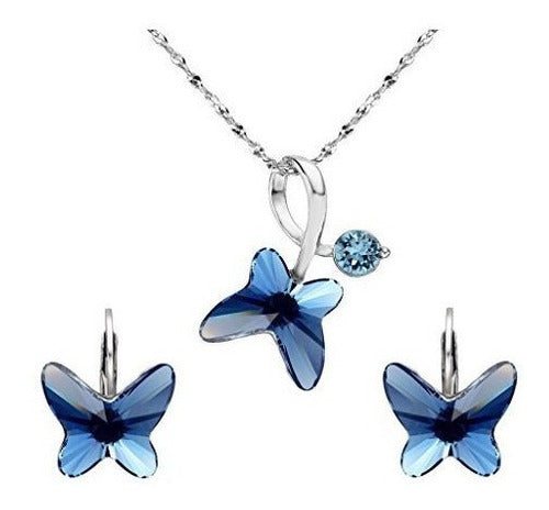 Collar de mariposa de plata esterlina