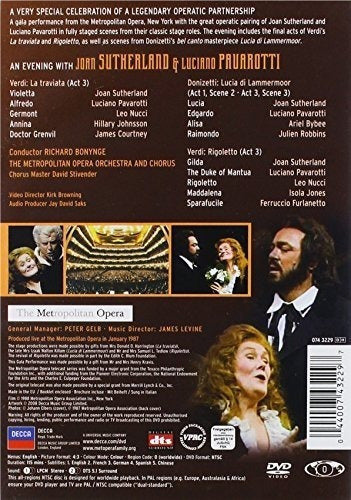 DVD de Una noche con Joan Sutherland y Luciano Pavarotti