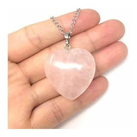 Eres Mi Único Amor Collar De Cuarzo Rosa Natural Cristales