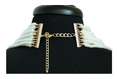 Collar Y Pendientes De Perlas Simuladas Multiestratón, De