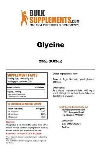 Suplementos A Granel De Glicina (250 Gramos)