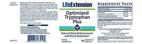 Triptófano Plus Optimizado De Life Extension 90 Cápsulas