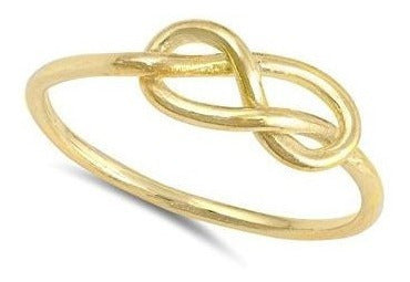 Anillo Infinito Con Nudo Dorado Para Siempre