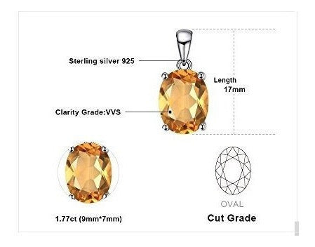 JewelryPalace - Collar con colgante de plata de ley