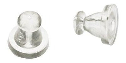 Goma topes para arete (Paquete de 10), transparente