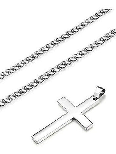 Jewelbeauty Collar Simple De Plata Con Colgante De Cruz