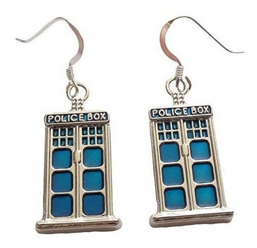 Pendientes Blue .925 Earwires De Plata Esterlina