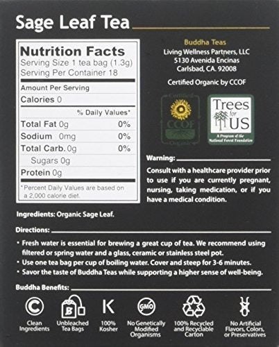 Té Orgánico De Hoja De Salvia -