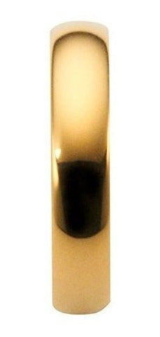 Anillo de bodas de carburo de tungsteno pulido chapado en or