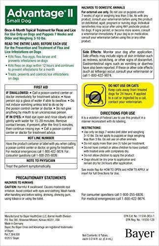 Tratamiento de pulgas para perros pequeños de 3 a 10 libra