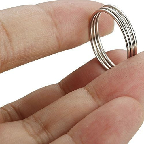 3 anillos de acero inoxidable