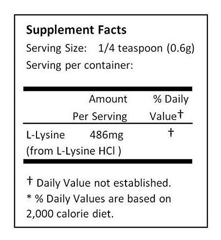 Lisina en polvo puro