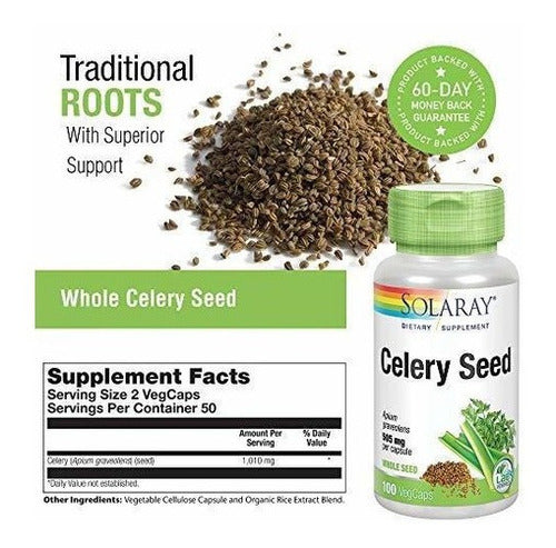 Solaray Semilla De Apio 505 Mg Salud Cardiovascular