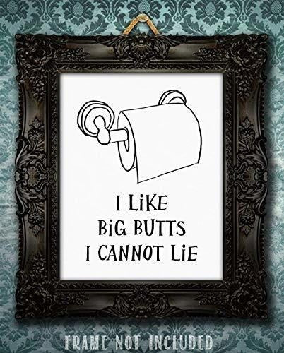 Cuadro Me Gustan Los Culos Grandes No Puedo Mentir 11x14